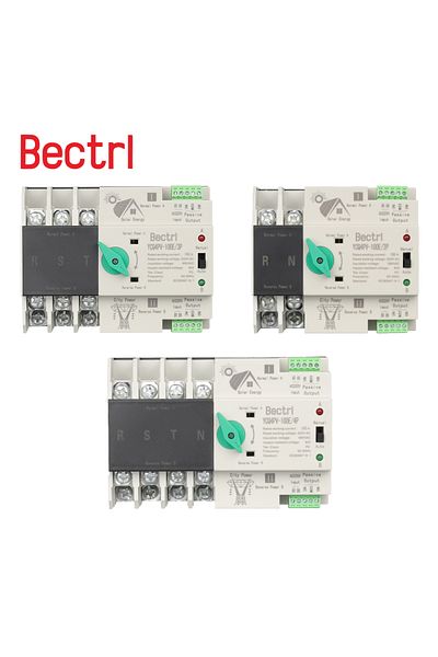 Choice1 2P 100A 2P Din Rail ATS PV Inverter Dual Power Automatic Transfer Selector Switches Uninterrupted 63