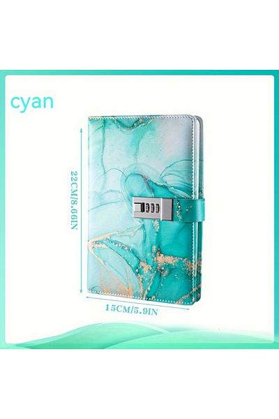 Choice cyan green A5 Fashion Password Book With Lock Journal Creative Journal Book Student Notepad Statione