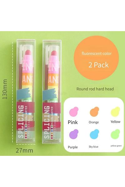 Choice 12 colors set B 6/12pcs/set Colors Rainbow Mini Splicing Pastel Gel Highlighter Markers Pen Office S
