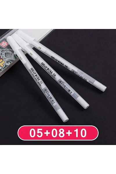 Choice 05 08 10 Sakura Japan 3pcs set Gelly Roll Classic Highlight Pen Gel Ink Pens Bright White Pen Highli
