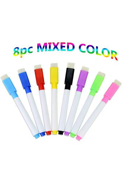 Choice 8pc multicolor 8PC Magnetic Colorful Whiteboard Pen Black White Board Markers Built In Eraser School