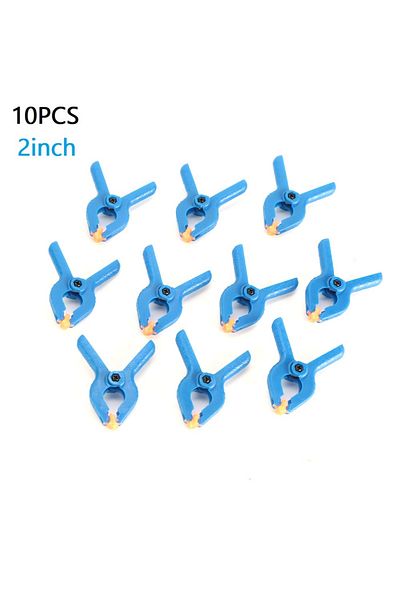 Choice 10Pcs 2 Inch Spring Clamps Woodworking Tools Plastic Nylon Grip Cramps Jaw Opening Photographic A...