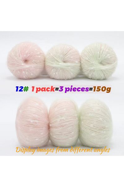 Choice 12 Dreams 150g colorful snow dots, colorful gradient long section dyed mohair, hand woven sweater, h