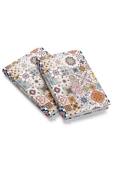 OEM A5 Unfolded Notebook Artpress, Mandala Tiles, 100 Files, Glossy Burette Cover, Multicolor, 80 gsm