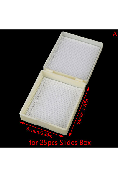 Choice علبة شرائح زجاجية مجهرية بلاستيكية، 25/50/100 قطعة، حافظة تخزين شرائح ...