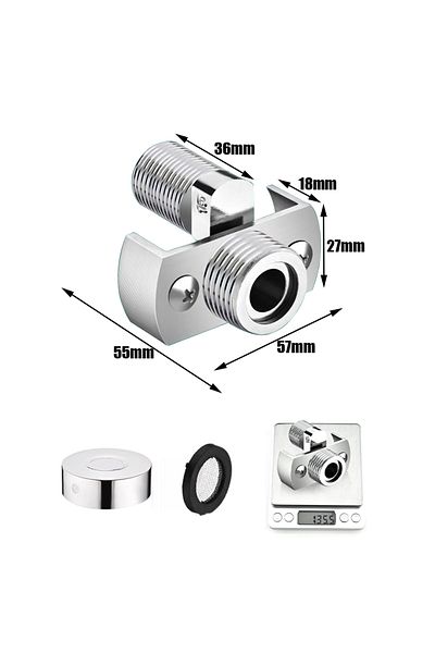 Choice 36mm 40Degree Adjustable Faucet Angled Curved Foot Eccentric Screw Corner Tap Adapter Shower Convers