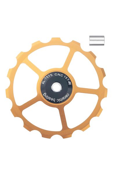 Choice golden 15T SENSAH MTB Bicycle Rear Derailleur Jockey Wheel Ceramic Bearing Pulley AL7075 CNC Road Bi