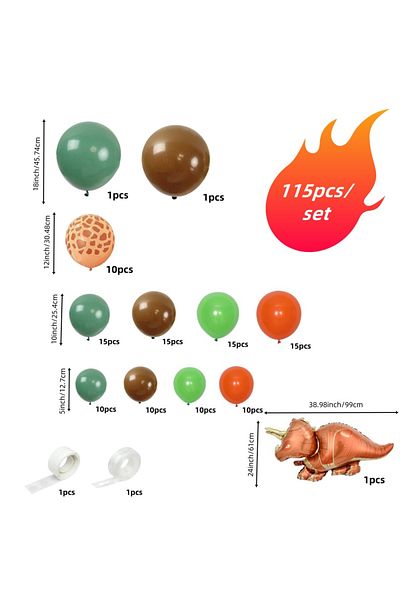 Choice Other As Picture Set of 115 Wild Zoo Jungle Balloon Arch Set Green Brown Animal Balloon Garland Set
