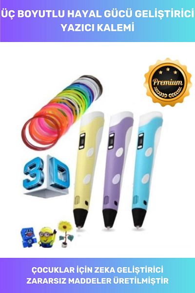 Thriftbuds Special Production Bendable Plastic Abs 3D Color Filament Children's Three-Dimensional Drawing Printer Pen