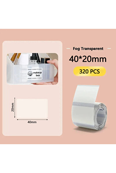 Choice1 طابعة نيمبوت ميني شفافة مقاس 40×20 مم، سلك حراري أبيض/كابل/ملون/ملصق دائري ذاتي اللصق بالماء