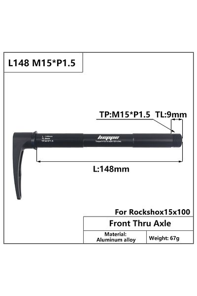 Choice ROCKSHOX15X100 HEPPE Bicycle Thru Axle Front Fork Shaft Skewer 15x100 15x110 MTB Road Bike Quick Rel