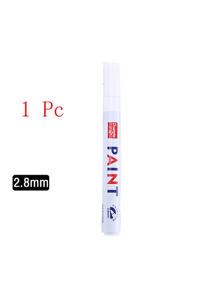 Choice 1 pcs 2.8mm White Marker Pens set Oily Waterproof White Gel Pen DIY Graffiti Sketching Marker Statio