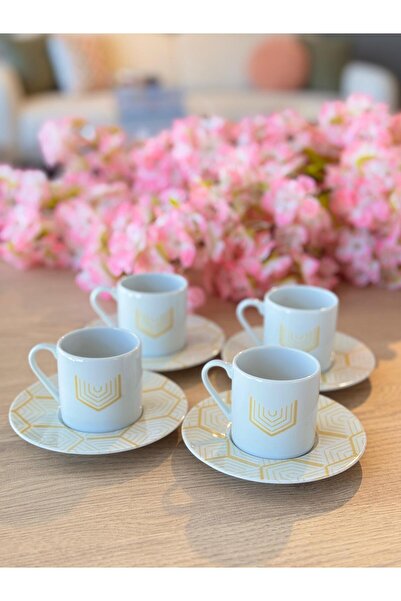 Porland Tamina Desen6 8 Piece Coffee Cup for 4 Persons 90Cc