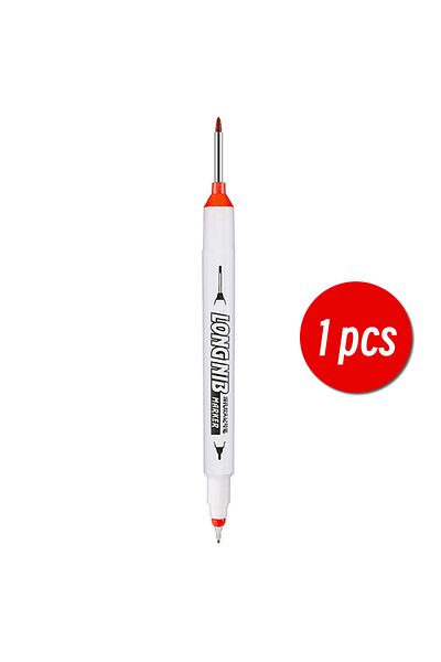 Choice 1 pcs Red 20mm Double-Tip Deep Hole Long Head Nib Markers For Metal Pen Waterproof Bathroom Woodwork
