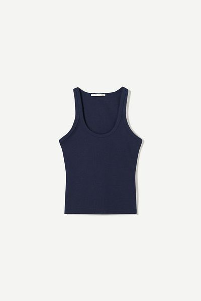 Bershka Sleeveless ribbed T-shirt