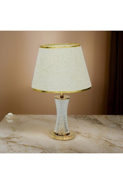 DEC10 Elegant beige bedside lamp