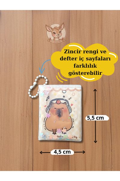 Çınar Kapibara Juicy Glitter Mini Notebook 4.5 cm X 5.5 cm (1 Piece)