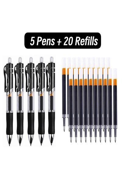 Choice black WHITE Retractable 0.5mm Black Ink Gel Pens Colored Aesthetic Stationery Pen Supplies Ballpoint