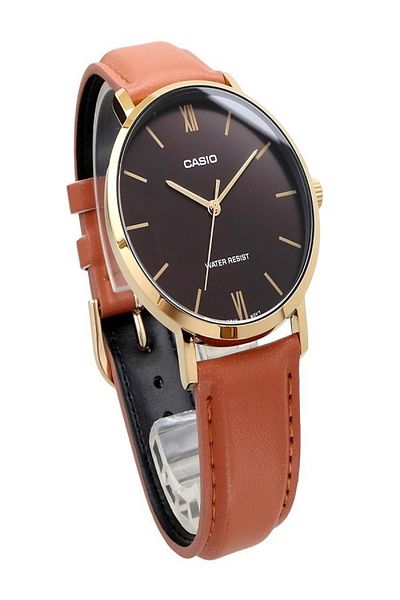 Casio Men's Classic Dress Analog Watch with Leather Strap