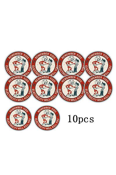 Choice 10pcs 10Pcs Warning Sticker Adhesive Labels Electrical Shock Hazard Danger Notice Safety Waterproof