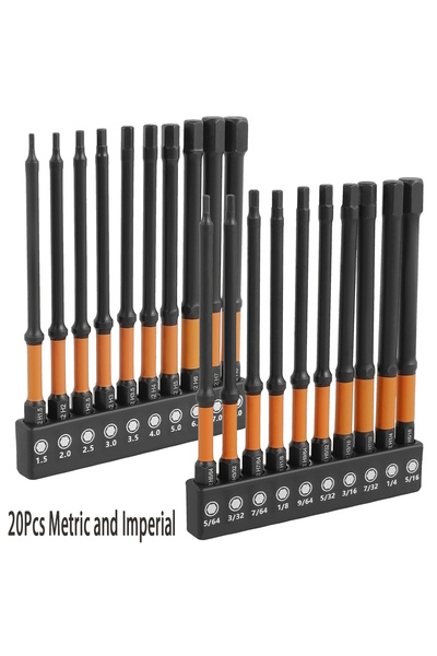 choice2 20PCS MIX 10/20PCS Hex Head Allen Wrench Bit Set Magnetic Screwdriver...