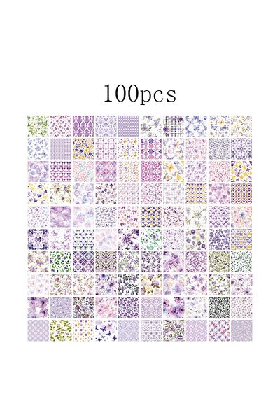 Choice F 100pcs Vintage Paper Multi Style Deco Retro Stationery Supplies Writing Paper Junk Journal Label .