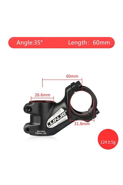 Choice 35Degree-60mm Ultralight Bike Stem 17 Degree Aluminium Alloy MTB Road Bicycle Stem 31.8mm 60/70/80/9