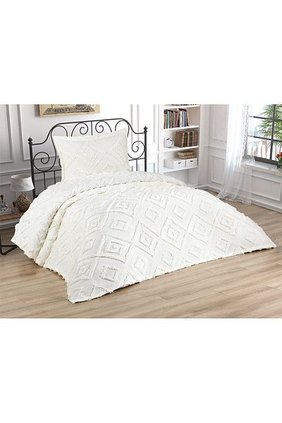 KUM SAATİ Nordic Single Bedspread Pique Set