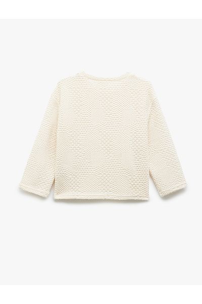 Koton New Season Crew Neck Long Sleeve Cotton Blend Sweatshirt