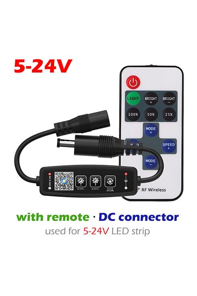 Choice DC5-24V with Remote DC5-24V 5050 2835 Single Color LED Controller Dimmer for Bluetooth APP Button RF