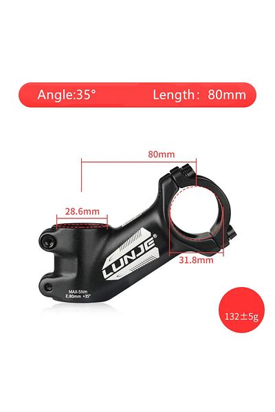 Choice 35Degree-80mm Ultralight Bike Stem 17 Degree Aluminium Alloy MTB Road Bicycle Stem 31.8mm 60/70/80/9