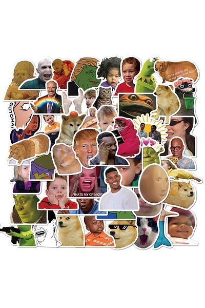 Choice 50PCS 50PCS Funny Meme Graffiti Stickers Flakes For Cars Motorcycles Furniture Luggage Skateboards L
