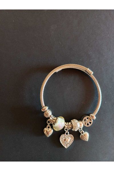 JUPİTER HOME Steel Charm Bracelet Birthday Gift for Friend Lover