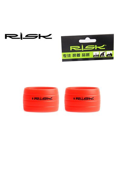 Choice Red Risk 1 Pair Road Bike Handlebar Strap Fixed Ring, Silicone Non-Slip Bicycle Handlebar Tape Fixin