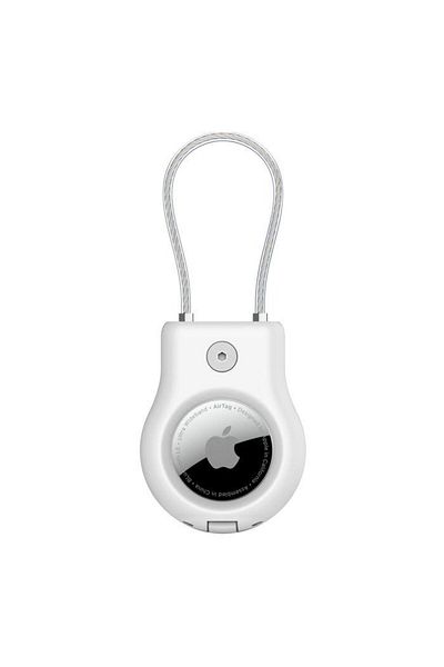 Belkin AirTag Lock System, Belkin, Compatible with Apple, White/Silver