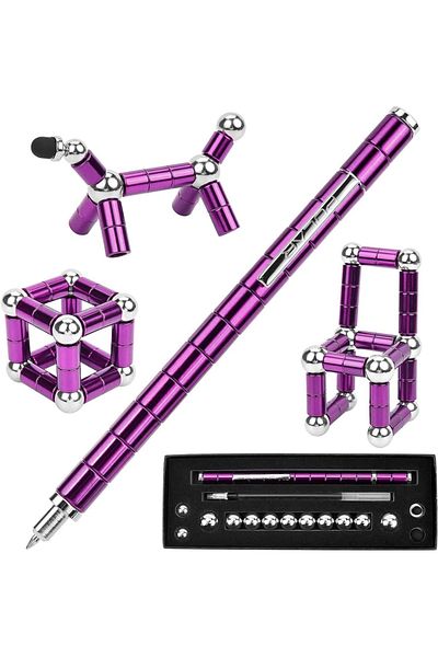 Choice purple Decompression magnetic pen, fidgeting magnetic pen, multifunctional novel pen for relieving f