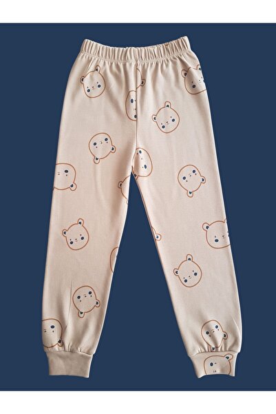 çamaşır bahçesi kendinize iyi bakın Σετ παιδικές πιτζάμες με μακρυμάνικο σχέδιο # printedchildpyjama # πλυντήριο ρούχων # καφέ μοτίβο πιτζάμες