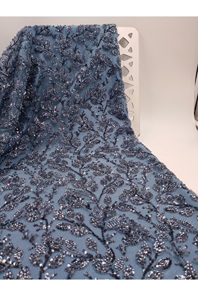 ünsal tekstil Yaprak Taşlı Abiyelik Kumaş