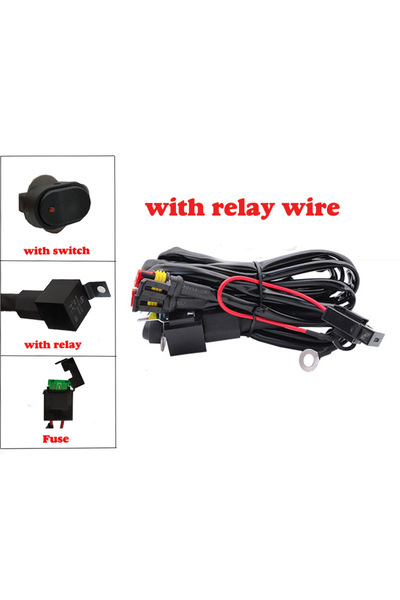 Choice4 relay wire Motorcycle LED Spotlight Headlight Motorcycle LED Fog Ligh...