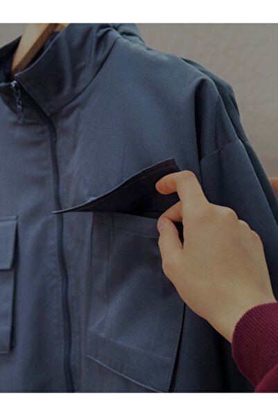 MİHRA STORE Ayda Beli İpli Mango Trençkot-NN20055 Lacivert