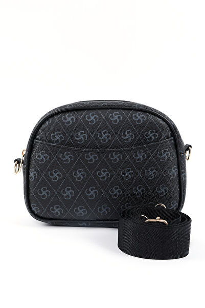 SHAKA Geantă de umăr cu 2 compartimente, cu fermoar, din piele artificială, c...