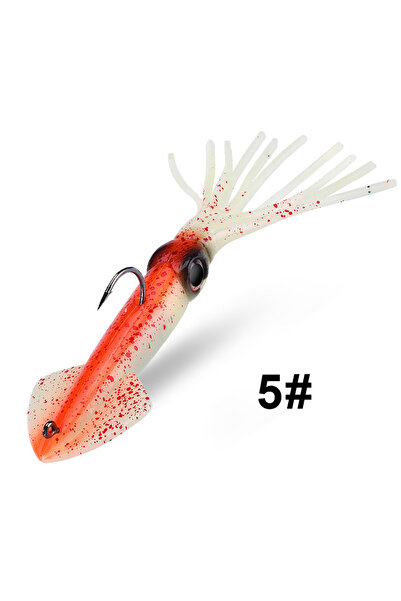 Choice 14 سم 36 جرام لون 5 WEIHE 14 سم 36 جرام 5 ألوان طُعم الحبار الناعم الا...