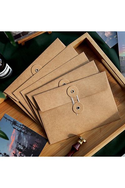 Choice 20pcs 20pcs Vintage Brown Kraft Paper Envelopes 11.5x17cm