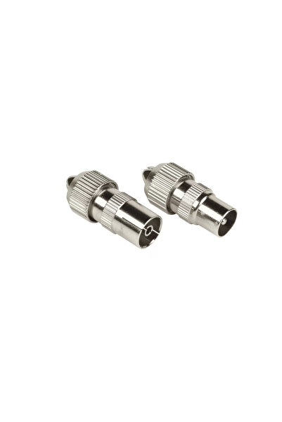Hama Conectori antena Coaxial Stecker - Priza HAMA 205211, metal, 2 bucati