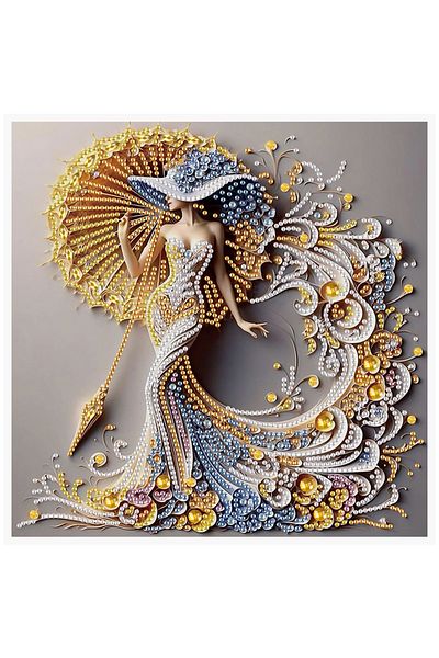 Choice Elegant woman Special Shape Diamond Art Kits for Beginners and Adults,Elegant woman Diamond Art Pain