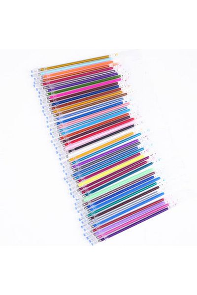 Choice 100 Color mixed 100pcs Colored Gel Pen Refill Rod Multi Colored Painting Gel Ink Pens Refills for Dr