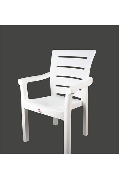 rexa Cadillac Slope Plastic Chair – Dark Beige Wood-Look