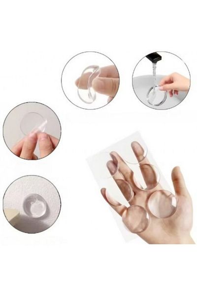 FORSEİ LUCA Mobilier din silicon transparent și opritor pentru uși Opritor pentru tampon de impact 6 buc
