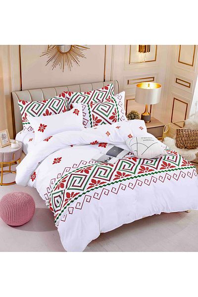 CHIRASO Lenjerie CHIRASO, FINET 6 Piese, Cearceaf clasic 234x240cm, Imprimeu Vesel si Colorat