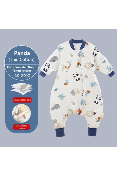 AIBOYING أكياس نوم للأطفال برسومات كرتونية باندا 2 2025، مقاس 80-90 سم، بأرجل...